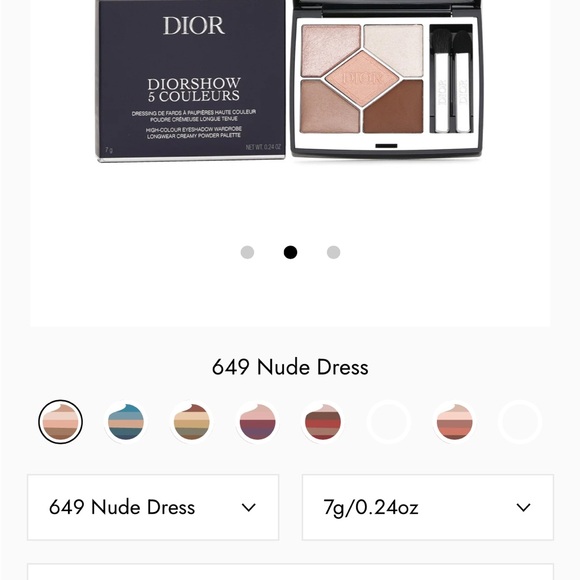 Exclusive holiday gift set Diorshow 5 Coulerurs Eyeshadow pallet #649 Nude Dress - Picture 3 of 3